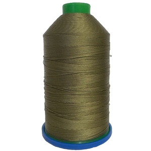 OLIVE (517) No.20 Bonded Nylon Thread, 1500m Cone, Heavy Sewing