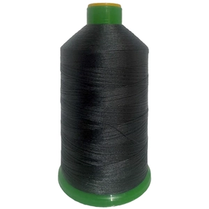 VERY DARK GREY (122) No.40 Bonded Nylon Thread, 3000m Cone, Heavy Sewing