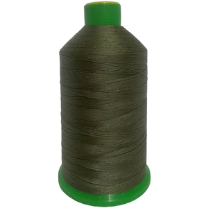 DARK OLIVE (504) No.40 Bonded Nylon Thread, 3000m Cone, Heavy Sewing