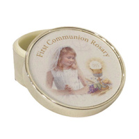 First Communion Box Silver Plated - Girl