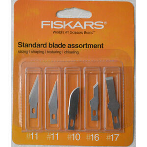 Fiskars 164190 Standard Blade Assortment For Standard Detail Knives, 5 Blades