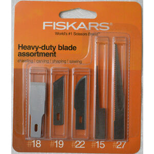 Fiskars 164210 Heavy Duty Blade Assortment For Fiskars Heavy-Duty Detail Knives