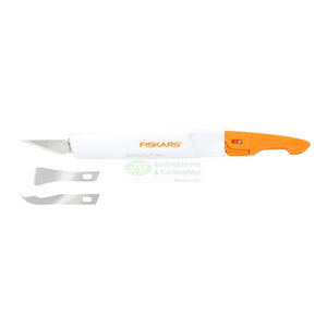 Fiskars Comfort Fabric Knife With 3 Blades, Rip Seams, Cut Buttonholes And Fabric