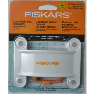 Fiskars 187690 Ruler Connector, Connect 2 Rulers for Accurate Cutting