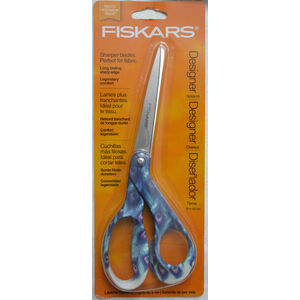 Fiskars 8&quot; Designer Scissors, Peacock Print Ergonomic Handle