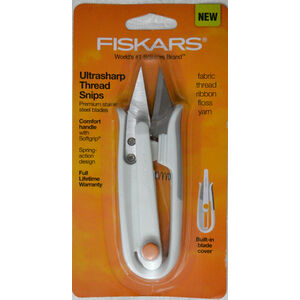 Fiskars 140180 Ultrasharp Thread Snips, Spring Action Design