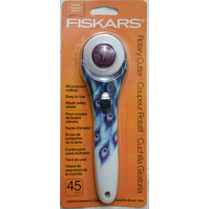 FISKARS 45mm Rotary Cutter, Classic Stick, Peacock, 197952
