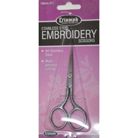 Triumph Stainless Steel Embroidery Scissors 100mm, 4&quot;, Multi Purpose Cutting