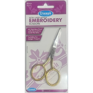 Triumph Large Handle Embroidery Scissors, 89mm (3.5&quot;), Sharp Fine Points, Lightweight