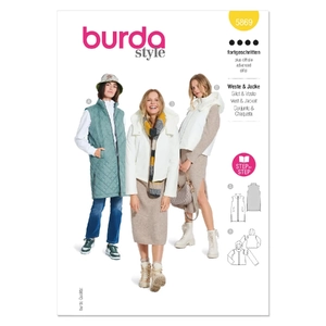 Misses' Waistcoat/Vest &amp; Jacket Burda Style Sewing Pattern 5869