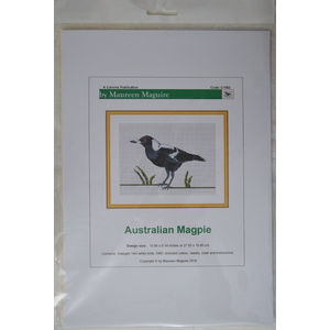 Counted Cross Stitch, Australian Birds, Australian Magpie, 27.03 x 15.60cm