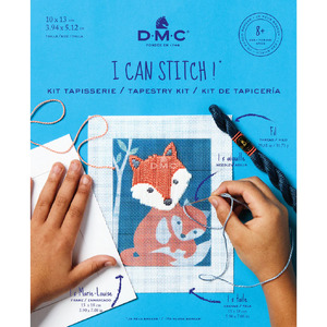DMC I Can Stitch GASPAR THE FOX Long Stitch Kit, 10cm x 13cm C300K