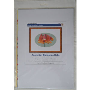 Counted Cross Stitch, Australian Florals, Australian Christmas Bells, 11.79 x 9.43cm