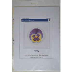 Counted Cross Stitch, Mini Florals, Pansy, 6.71 x 6.89cm