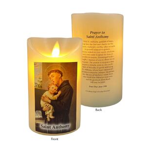 LED Wax Vanilla Scented Candle - Saint Anthony