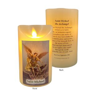 LED Wax Vanilla Scented Candle - Saint Michael
