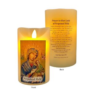 LED Wax Vanilla Scented Candle - Our Lady of Perpetual Help