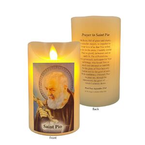 LED Wax Vanilla Scented Candle - Saint Pio