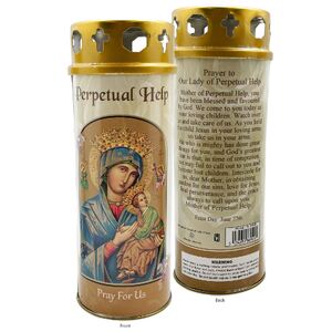 Our Lady Of Perpetual Help Devotional Candle, Approx 68 Hours Burn Time