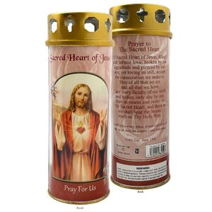 Sacred Heart Of Jesus Devotional Candle, Approx 68 Hours Burn Time