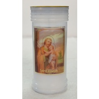 Saint Joseph Devotional Candle, 70 Hour, 60 x 140mm, Prayer To St Joseph