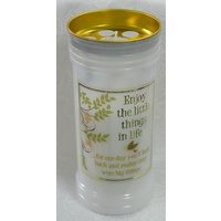 ENJOY THE LITTLE THINGS Devotional Candle, 70 Hour Burn Time