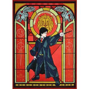 Harry Potter HARRY STAINED GLASS, 5D Multi Faceted Diamond Painting Art Kit