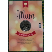 MUM, Guardian Angel Card &amp; Lucky Coin, 115 x 170mm, Luck Coin 35mm, A Beautiful Gift
