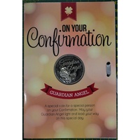 Confirmation, Guardian Angel, Card &amp; Lucky Coin, 115 x 170mm, Luck Coin 35mm