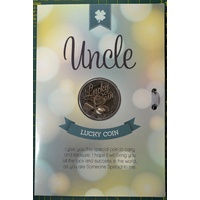 UNCLE, Card &amp; Lucky Coin, 115 x 170mm, Luck Coin 35mm, A Beautiful Gift