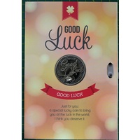 Good Luck, Card & Lucky Coin, 115 x 170mm, Luck Coin 35mm, A Beautiful Gift
