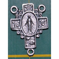 Rosary Centre Piece, Miraculous, Silver Tone, 22 x 15mm 