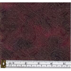 Christmas Fat Quarter 007, Approx 50cm x 52cm, Cotton Metallic Print Fabric