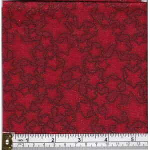 Christmas Fat Quarter 011, Approx 50cm x 52cm, Cotton Metallic Print Fabric