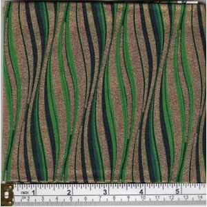 Christmas Fat Quarter 020, Approx 50cm x 52cm, Cotton Metallic Print Fabric