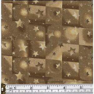 Christmas Fat Quarter 027, Approx 50cm x 52cm, Cotton Metallic Print Fabric