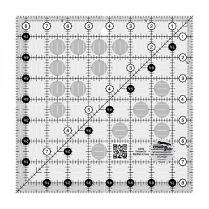 Creative Grids Non-Slip Ruler 8.5&quot; x 8.5&quot; Square CGR8
