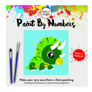 TRICERATOPS Paint by Number by Colourme, 21cm x 21cm