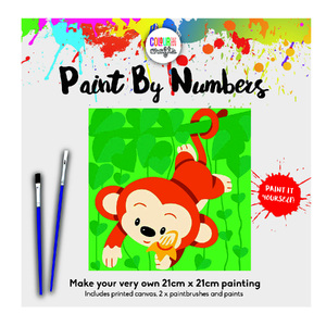 MONKEY Paint by Number by Colourme, 21cm x 21cm