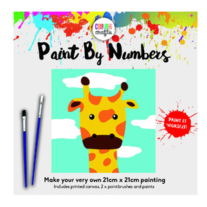 GIRAFFE Paint by Number by Colourme, 21cm x 21cm