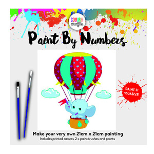 ELEPHANT IN BALLOON Paint by Number by Colourme, 21cm x 21cm