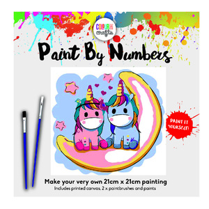 UNICORNS Paint by Number by Colourme, 21cm x 21cm