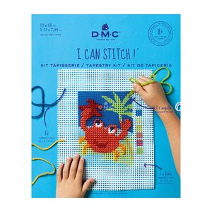 DMC I Can Stitch THE CRAB Tapestry Kit, 13cm x 18cm CO6N90K