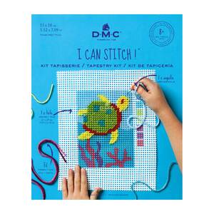 DMC I Can Stitch THE TURTLE Tapestry Kit, 13cm x 18cm CO6N91K
