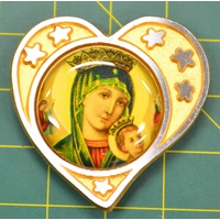OUR LADY OF PERPETUAL HELP, Magnetic Car Plaque Or Memo Holder