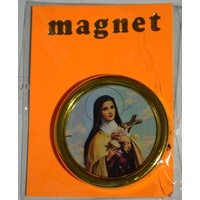 St Therese, Magnetic Car Plaque Or Memo Holder, 37mm Diameter