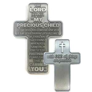 Metal Pocket Cross, 42 x 59mm, MY PRECIOUS CHILD