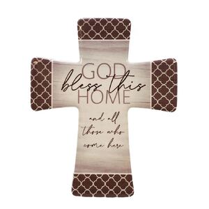 Porcelain Cross - God Bless This Home