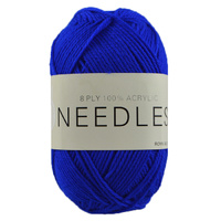 Needles Acrylic Knitting Yarn 8 Ply, 100g Ball, ROYAL BLUE