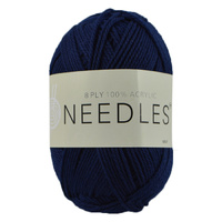 Needles Acrylic Knitting Yarn 8 Ply, 100g Ball, NAVY BLUE